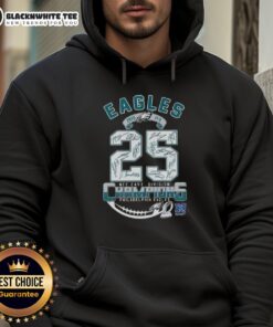 Philadelphia Eagles NFC East Champions hoodie with signatures, celebrating their 2025 victory in the division.