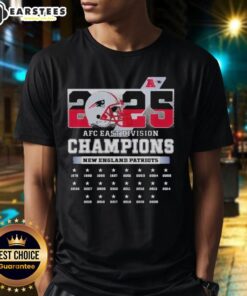Good 2025 AFC South Division Champions New England Patriots T-Shirt featuring team logo and vibrant design.