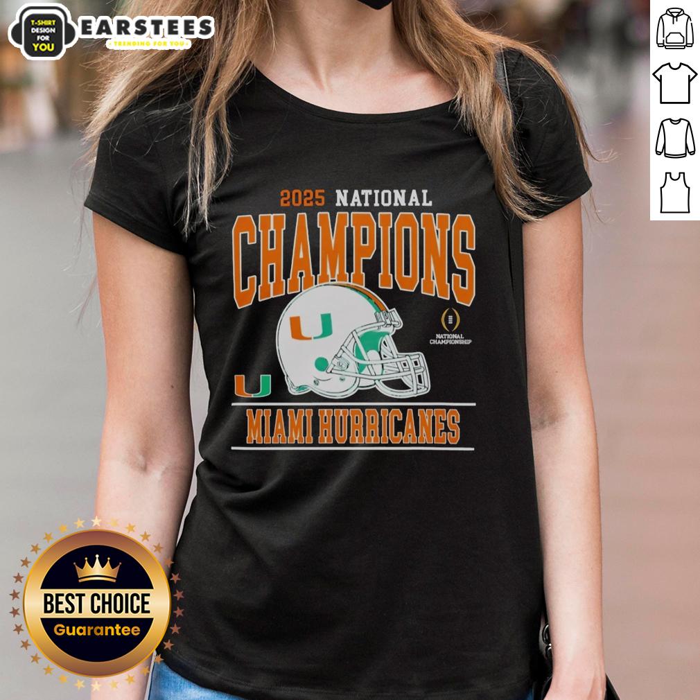 good-2025-cfp-national-champions-miami-hurricanes-football-ladies-tee 2025 CFP National Champions Miami Hurricanes Football ladies tee featuring team logo and vibrant colors.