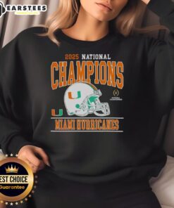 Good 2025 CFP National Champions Miami Hurricanes football sweatshirt featuring vibrant team colors and logo.