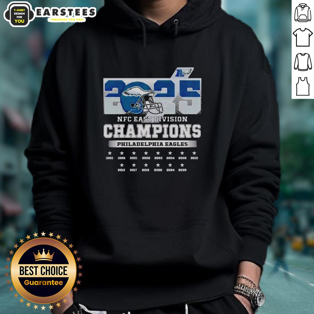 good-2025-nfc-east-division-champions-philadelphia-eagles-hoodie Alt Text: Philadelphia Eagles hoodie celebrating the 2025 NFC East Division Champions title in stylish design.