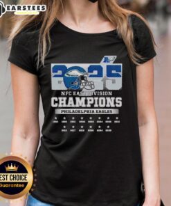 Good 2025 NFC East Division Champions Philadelphia Eagles ladies tee in stylish design, perfect for female fans.