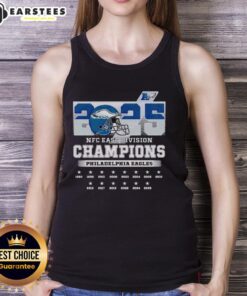 Alt Text: Philadelphia Eagles 2025 NFC East Division Champions tank top design celebrating the team's victory and style.