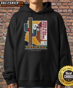 Good 2026 Vrbo Fiesta Bowl Miami Hurricanes CFP Semifinal Prick 6 hoodie showcasing team spirit and game day style.