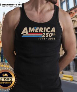 Patriotic USA tank top celebrating 250 years of American history for the 250th anniversary event.