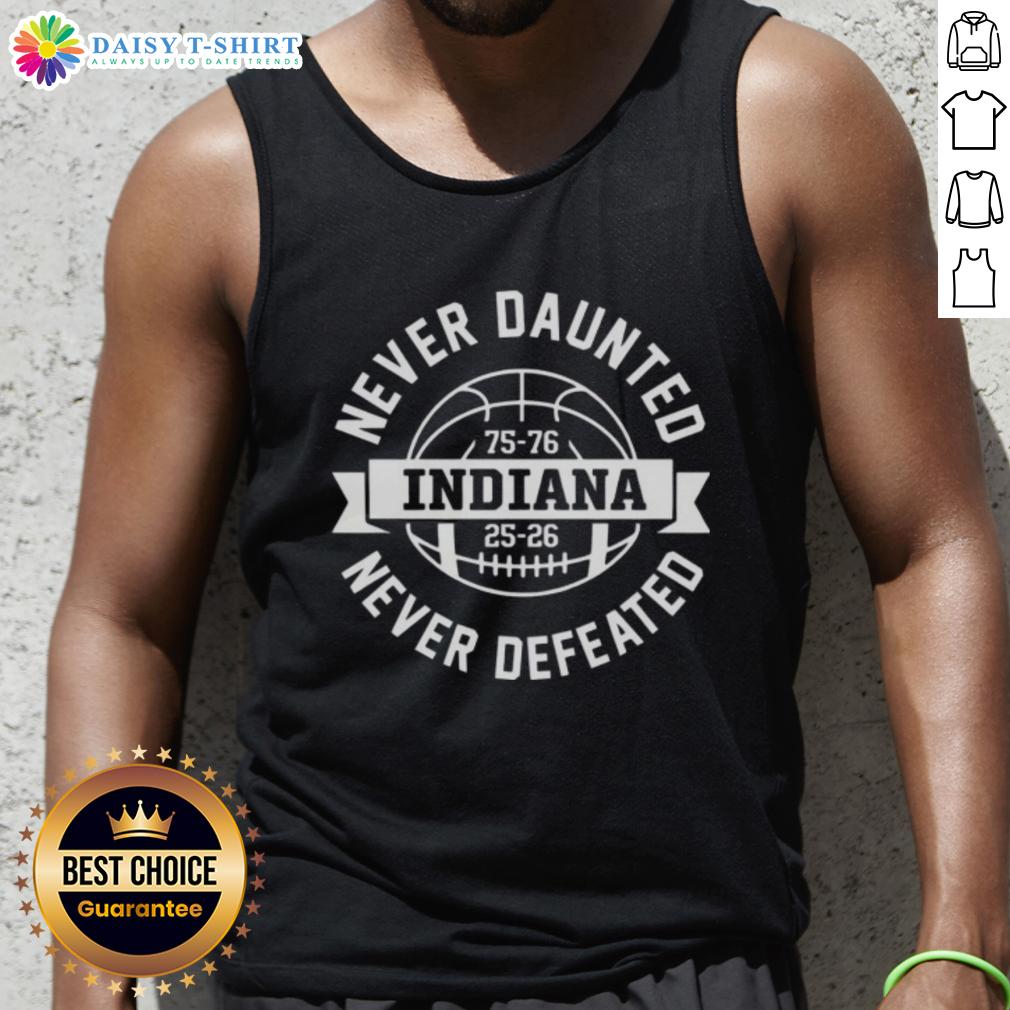 Good 50 Years In The Making Never Daunted Never Defeated 2025 National Champions Indiana Hoosiers Tank Top Indiana Hoosiers tank top celebrating 'Good 50 Years in the Making: Never Daunted, Never Defeated' 2025 National Champions.