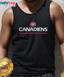 Good Alexandre Carrier wearing a Montreal Canadiens hockey tank top, showcasing team spirit and athletic style.