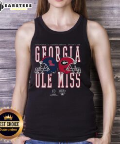 Good Allstate Sugar Bowl 2026 tank top featuring Ole Miss vs Georgia helmet matchup, perfect for game day attire.