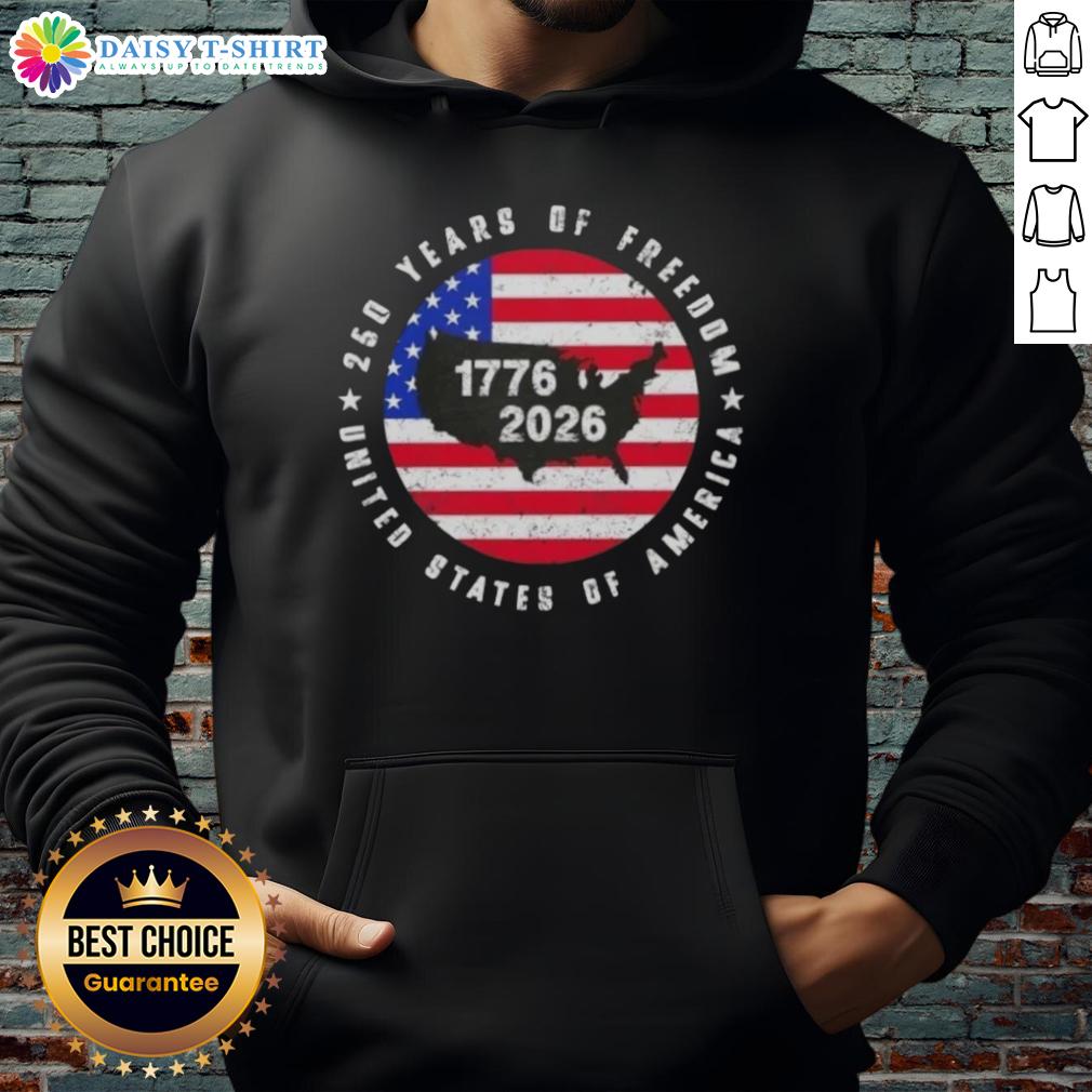 Good American Freedom 250Th Anniversary 1776 2026 Us Map Hoodie Good American Freedom 250th Anniversary hoodie featuring a US map design, celebrating 1776-2026 milestones.