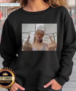 Good Ariana Grande Wicked For Good sweatshirt featuring vibrant graphics, perfect for fans of the musical and the singer.