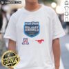 Good Arizona Wildcats vs SMU Mustangs 2026 Trust and Will Holiday Bowl T-Shirt featuring vibrant team logos and colors.