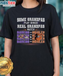 Grandmas in Baltimore proudly support the Ravens and Orioles while enjoying bingo on a stylish ladies' tee.