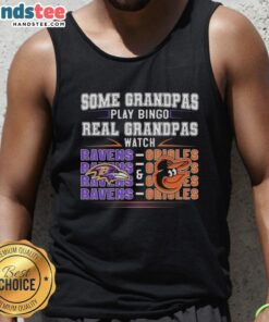 Grandmas in tank tops cheer for Baltimore Ravens and Orioles, showing true fandom while playing bingo.