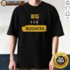 Gold t-shirt featuring 'Good Big Business Corp' and 'Big Business LLC' logos, perfect for showcasing your entrepreneurial spirit.