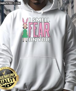 Good Bob's Burgers Louise 'I Smell Fear On You' hoodie featuring vibrant colors and iconic character design.