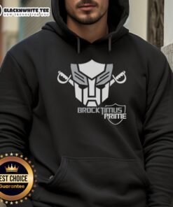 Alt Text: Good Brock Optimus Prime Transformer parody logo hoodie featuring Las Vegas Raiders design, perfect for fans.