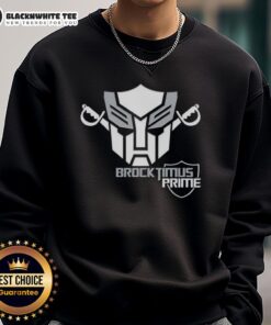 Good Brock Optimus Prime Transformer parody logo sweatshirt featuring Las Vegas Raiders theme, perfect for fans.