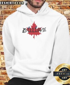 Good Buffalo Bills Billieve Super Bowl hoodie featuring a maple leaf design, perfect for Canadian fans.