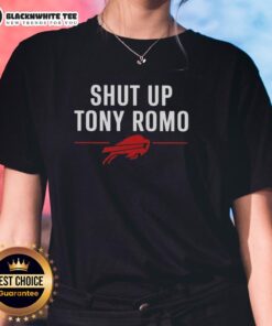 Good Buffalo Bills Shut Up Tony Romo Ladies Tee featuring a bold graphic design for passionate Bills fans.