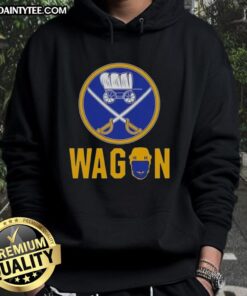 Good Buffalo Sabres Wagon Logo Hoodie featuring team colors and emblem, perfect for fans and stylish game day wear.