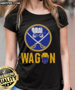 Good Buffalo Sabres Wagon Logo Ladies Tee featuring vibrant team colors and stylish design for female fans.