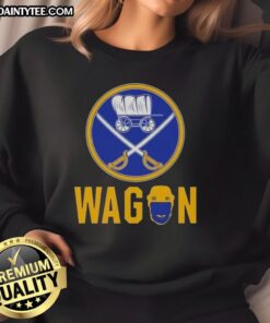 Good Buffalo Sabres Wagon Logo Sweatshirt featuring a bold team logo on a cozy fabric, perfect for fans and chilly days.