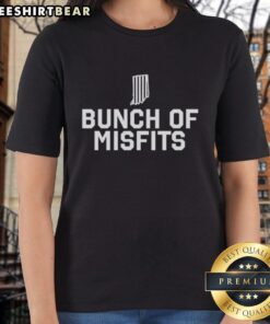 Good Bunch of Misfits Indiana Hoosiers Football Ladies Tee featuring vibrant team colors and stylish design for fans.