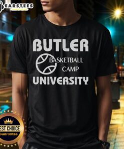 Good Butler Basketball Camp University T-Shirt featuring the camp logo and vibrant colors, perfect for young athletes.