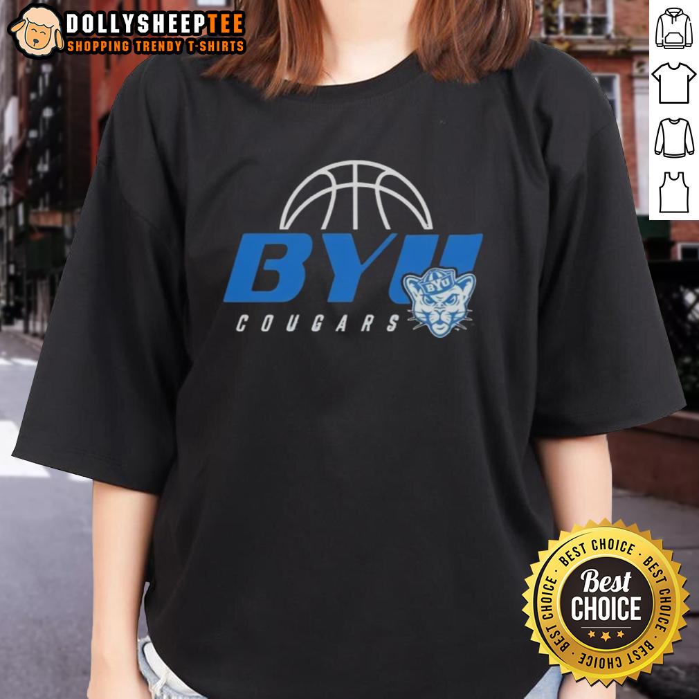 Good Byu Cougars Basketball Ladies Tee Good BYU Cougars basketball ladies tee in blue, featuring team logo and stylish design for fans and athletes.