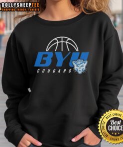 Comfortable BYU Cougars basketball sweatshirt featuring team colors and logo, perfect for fans and casual wear.