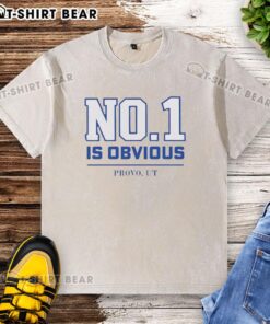 Good Byu Cougars No 1 Is Obvious washed t-shirt featuring a bold logo, perfect for fans of BYU Cougars apparel.