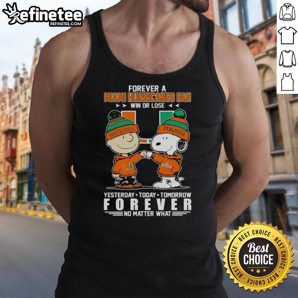 good-charlie-brown-fist-bump-snoopy-forever-a-miami-hurricanes-fan-win-or-lose-no-matter-what-tank-top Good Charlie Brown fist bump with Snoopy in Miami Hurricanes tank top, showcasing fan spirit win or lose.