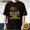 Good Charlie Brown, Sally Brown, Snoopy, and Woodstock on Iowa Hawkeyes T-shirt for 'It's The Most Wonderful Time Of The Year'