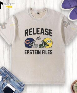 Good Chicago Bears vs Green Bay Packers Release The Epstein Files washed t-shirt featuring bold graphic design.
