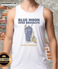 Good Christopher Grady and Scott Hunter wearing Blue Moon Over Brooklyn Extra Banana tank top, smiling outdoors.