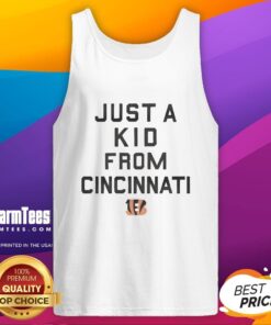Good Cincinnati Bengals Just A Kid From Cincinnati Tank Top featuring vibrant team colors and a stylish design for fans.