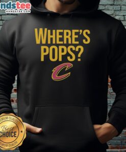 Good Cleveland Cavaliers basketball big logo on a stylish Where's Pops hoodie for fans and sports enthusiasts.