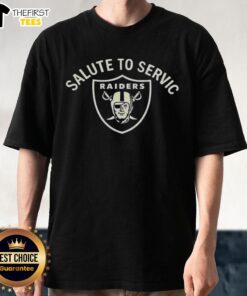 Good Coach Pete Carroll wearing a Las Vegas Raiders NFL Salute To Service logo T-shirt, showcasing team pride and support.