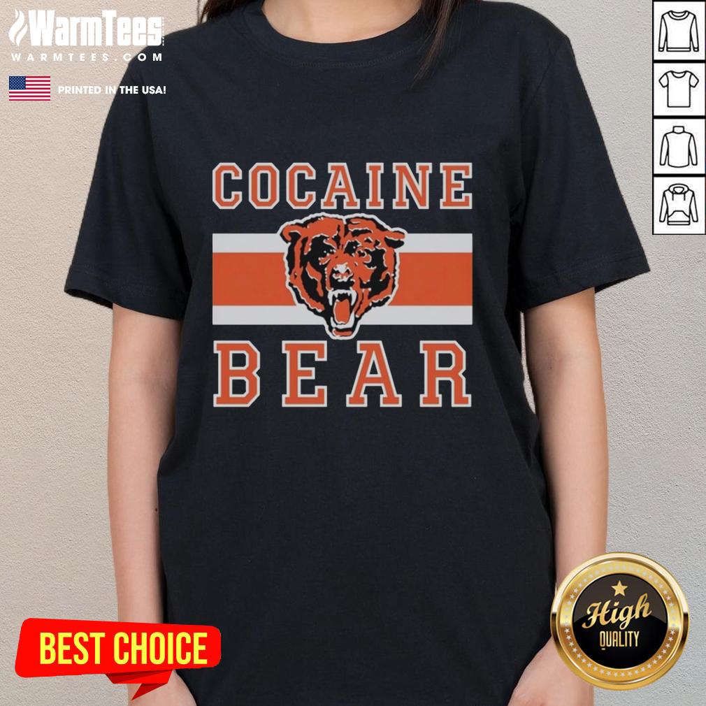 good-cocaine-bear-chicago-bears-ladies-tee Good Cocaine Bear Chicago Bears ladies tee featuring a fun graphic design, perfect for fans and casual wear.