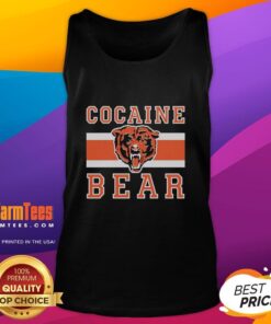 Good Cocaine Bear Chicago Bears tank top featuring a playful bear graphic, perfect for Chicago sports fans.