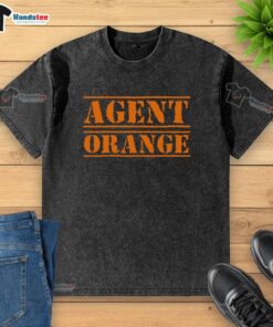Good Code Agent Orange washed t-shirt featuring a stylish design, perfect for casual wear and tech enthusiasts.