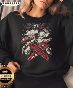 Good Crossing Blades Anime Sweatshirt featuring vibrant graphics of iconic characters in action, perfect for anime fans.