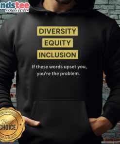 Text hoodie featuring 'Good Diversity Equity Inclusion' slogan, highlighting DEI themes for social awareness and change.