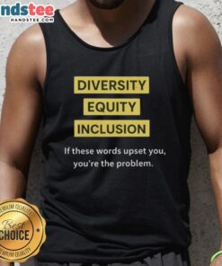 Good Diversity Equity Inclusion DEI tank top featuring bold text, perfect for promoting awareness and social justice.