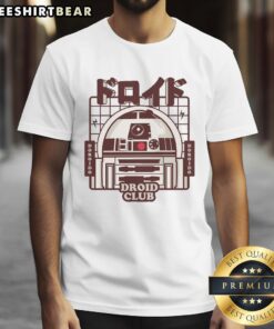 Good Droid Club T-Shirt featuring a fun graphic design perfect for sci-fi fans and droid enthusiasts.
