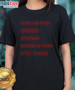Good Epcot Terrans Ladies Tee featuring vibrant graphics and comfortable fit, perfect for Disney fans and park visits.
