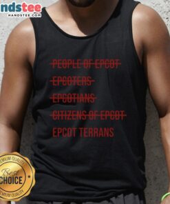 Good Epcot Terrans tank top featuring vibrant graphics inspired by the Epcot theme park.