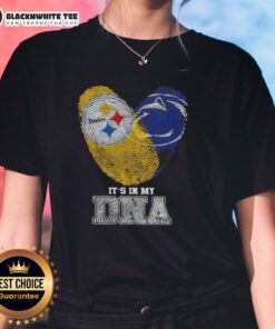 Good Fingerprints Pittsburgh Steelers x Penn State Nittany Lions Ladies Tee showcasing team spirit and style.