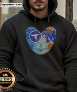 Good Fingerprints Tennessee Titans x Memphis Tigers hoodie showcasing team pride and unique design, perfect for fans.