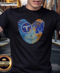 Good Fingerprints Tennessee Titans x Memphis Tigers 'It's In My DNA' T-Shirt showcasing team spirit and style.